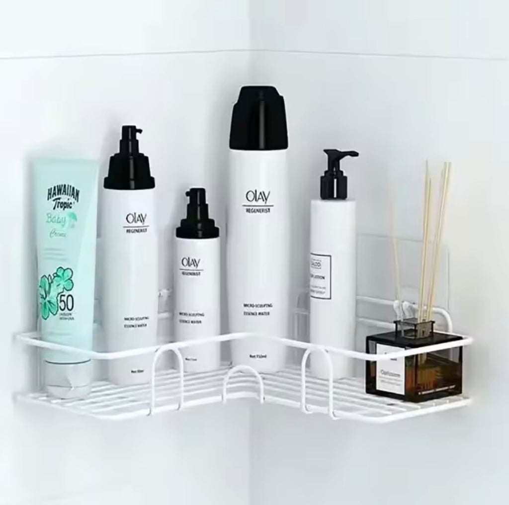 Adhesive Wall-Mounted Bathroom & Shower Storage Shelf