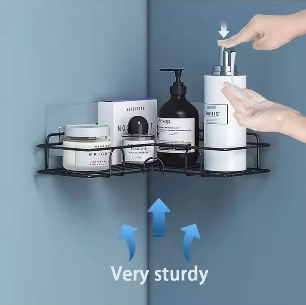 Adhesive Wall-Mounted Bathroom & Shower Storage Shelf