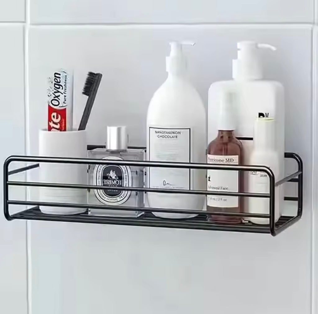 Adhesive Wall-Mounted Bathroom & Shower Storage Shelf