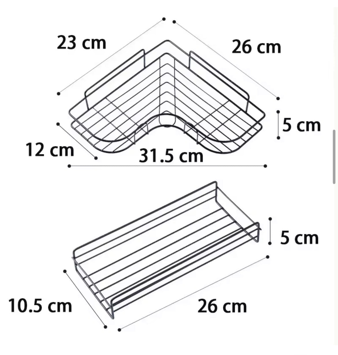 Adhesive Wall-Mounted Bathroom & Shower Storage Shelf