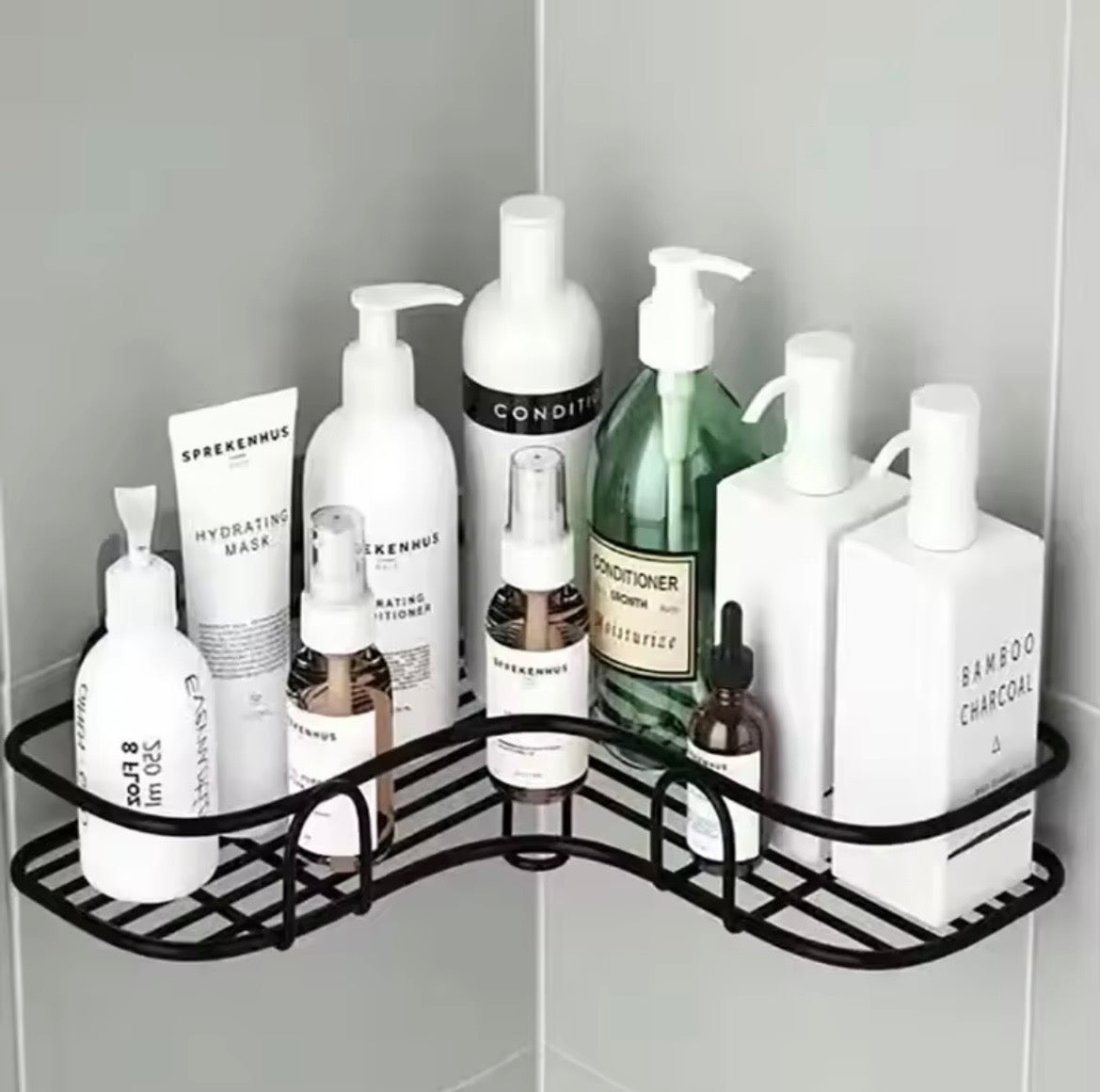 Adhesive Wall-Mounted Bathroom & Shower Storage Shelf