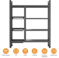4-Tier Mobile Metal Storage Shelving Unit with Wheels