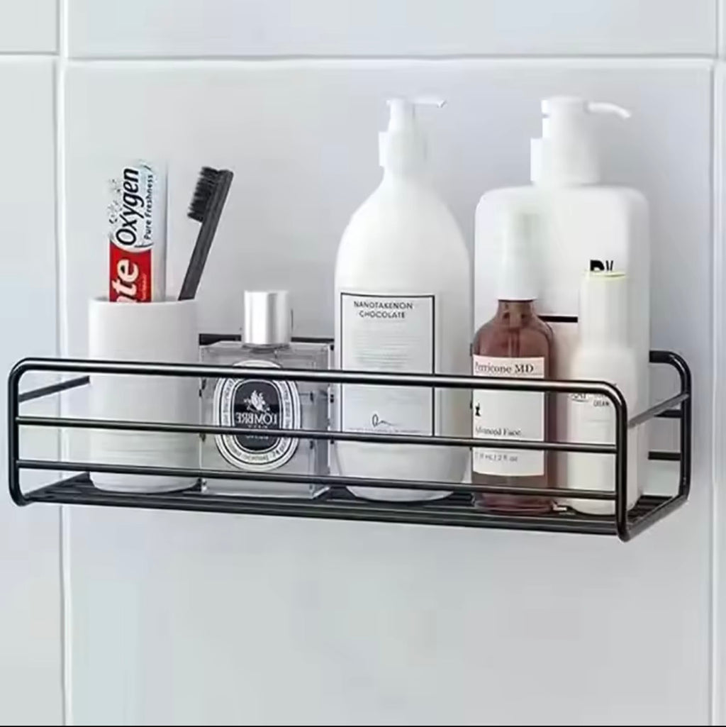 Adhesive Wall-Mounted Bathroom & Shower Storage Shelf