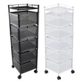 5-Tier Rotating Storage Trolley with Wheels